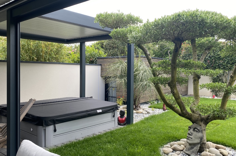 Réalisation Stores Nantais : double pergola