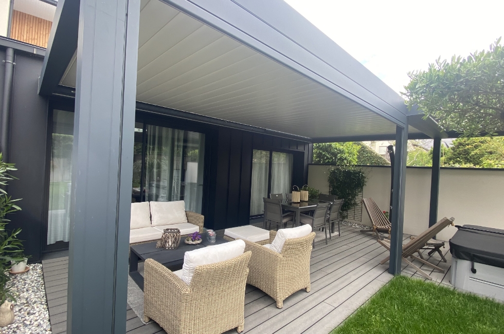 Réalisation Stores Nantais : double pergola